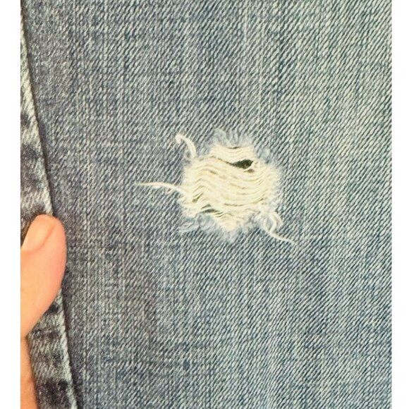 Vintage Abercrombie & Fitch Madison Low Rise Flare Jeans Size 6 Distressed Y2K - Picture 12 of 13